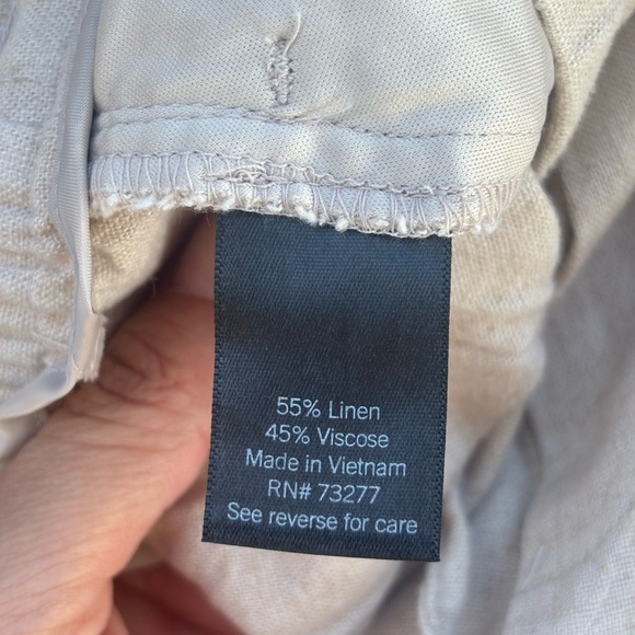 Linen Simply Vera Vera Wang Women's Cream Extra Wide Leg Pants - Picture 7 of 11